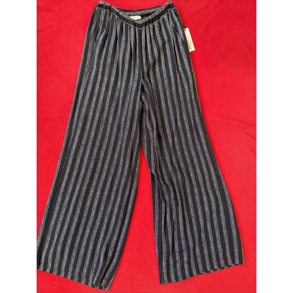COOL & CHIC Cupcakes And Cashmere Navy Striped Palazzo Pants With Pockets Size S